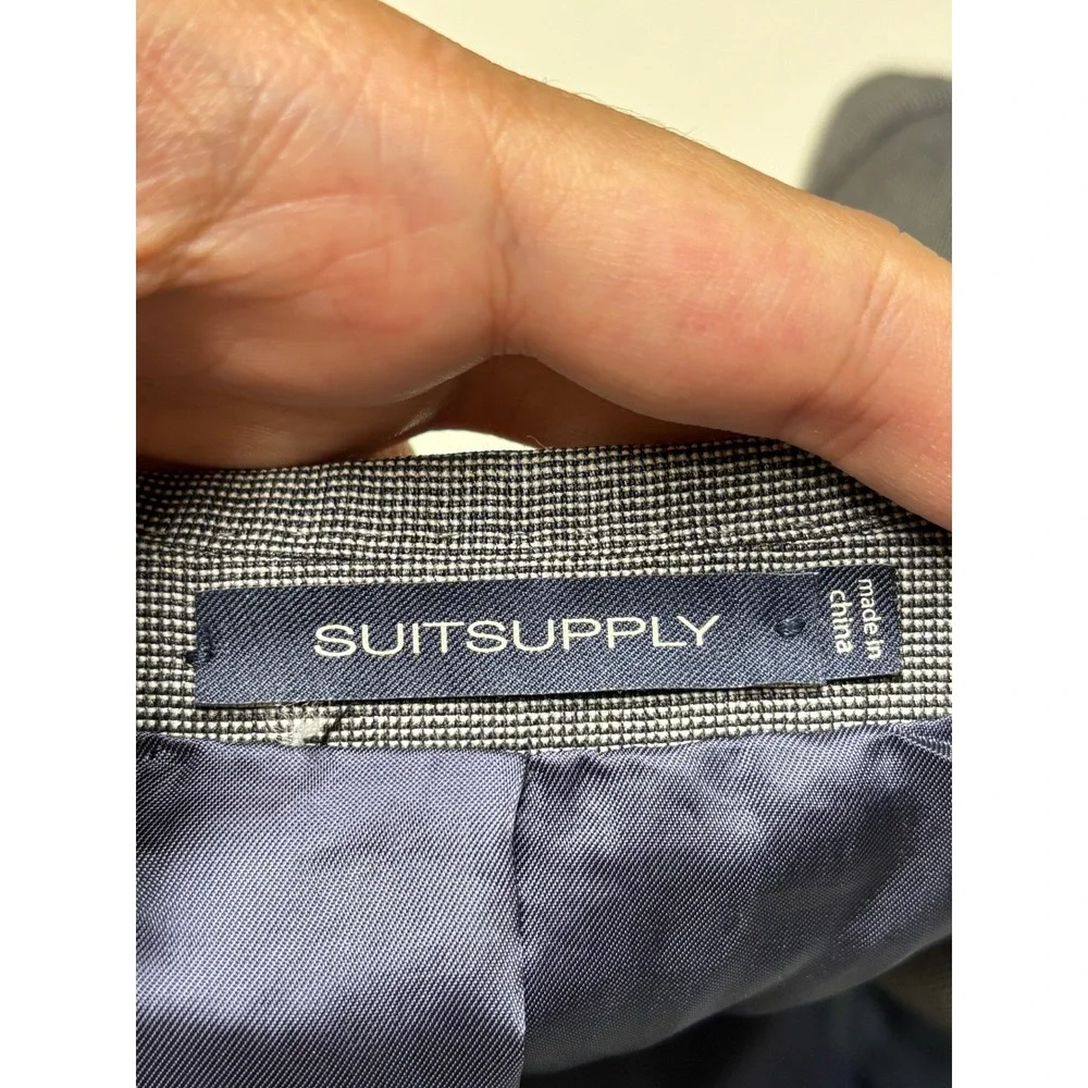 Suitsupply Lazio Slim Fit Blazer Grey Vitale Barberis Canonico Wool Mens 36R 46